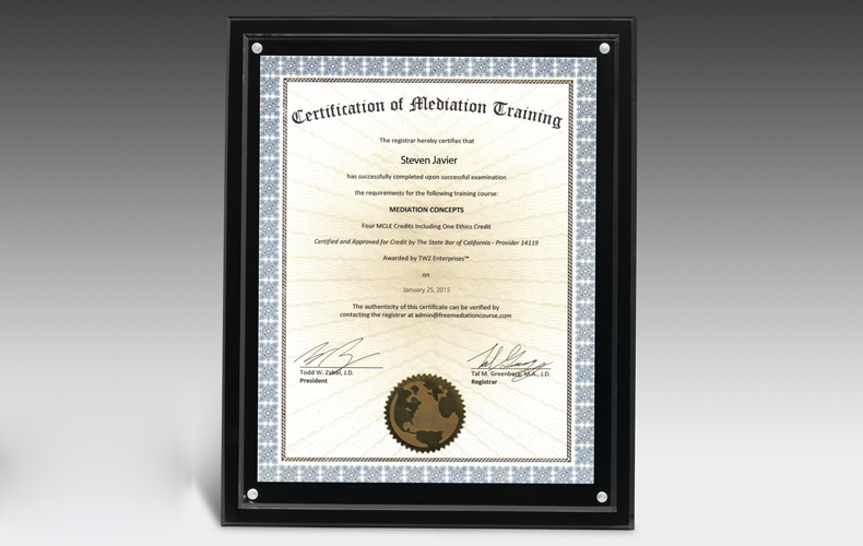 Magnetic Certificate Holder - Clear on Black - 8 1/2" x 11" Insert Magnetic Certificate Holder - Clear on Black - 8 1/2" x 11" Insert